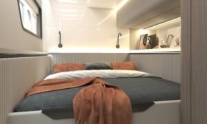 50-foot double-hulled power business yacht