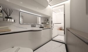 50-foot double-hulled power business yacht