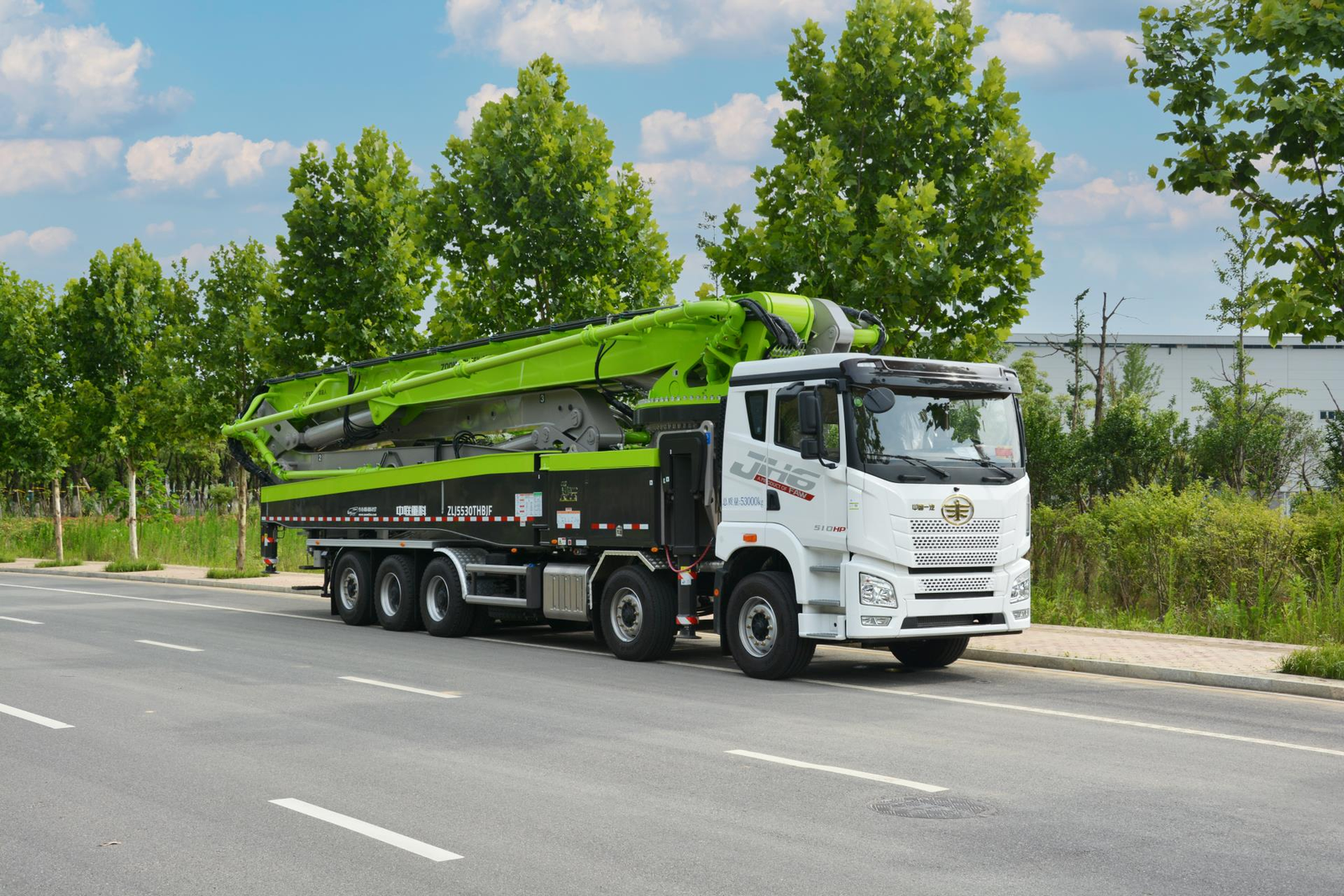 Zoomlion Wuqiao 65M Liberation Country six pump truck ZLJ5530THBJF 65X-6RZ
